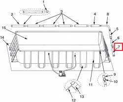 Горизонтальная балка (F) для бассейна Rectangular Ultra Frame Intex 732х366х132см  10 шт/упак 10933А - фото 4